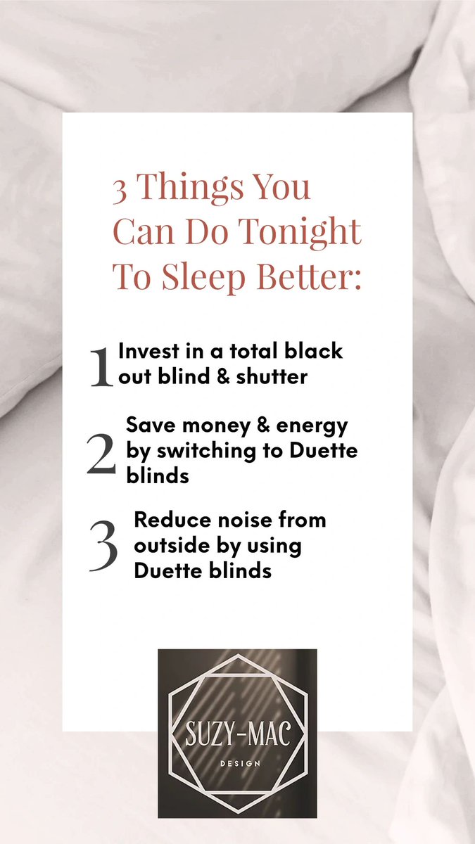 suzanne_cubbon's tweet photo. Find out how shutters and dim out blinds will optimise your sleep. It's not just how dark the room is, they reduce the noise from outside and regulate the temperature too. Making it warmer in winter cooler in summer.
https://t.co/HECkVECbtK https://t.co/lWjr15uR9d