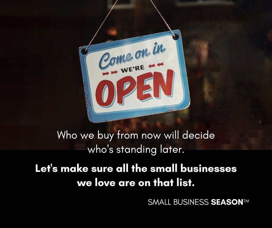kearney_chamber's tweet photo. Who we buy from now will decide who's standing later. Let's make sure ALL the small businesses we love are on that list.
#ShopLocalKearney #ShopLocal #SmallBusinessSeason https://t.co/oPnK5c6ldI