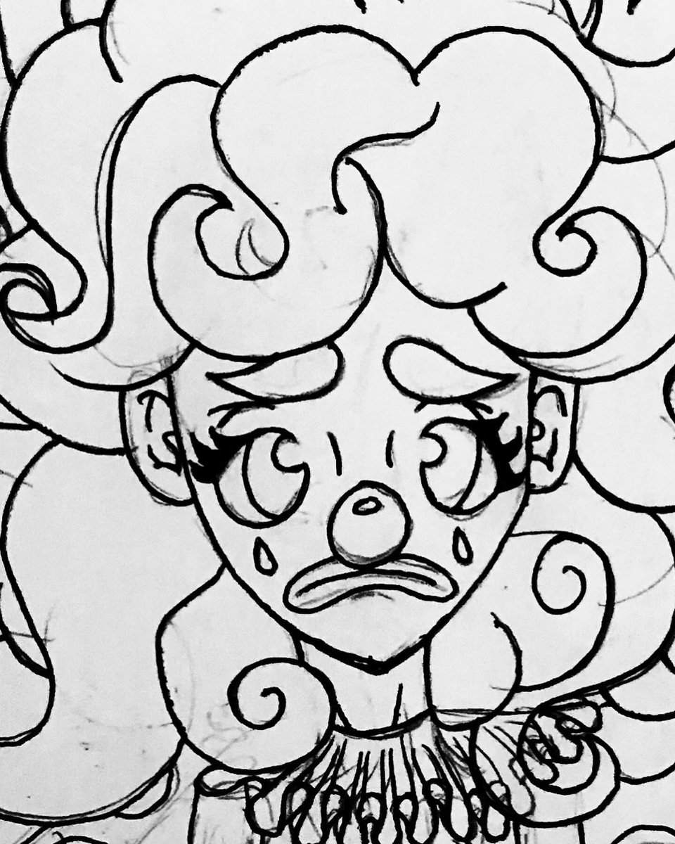 TrashCatX3's tweet photo. Sad Clown Hours 🤡🌧️

#Art #smallartist #clown #sad #sadclown #Pencildrawing https://t.co/Eg6M6s9Tjv
