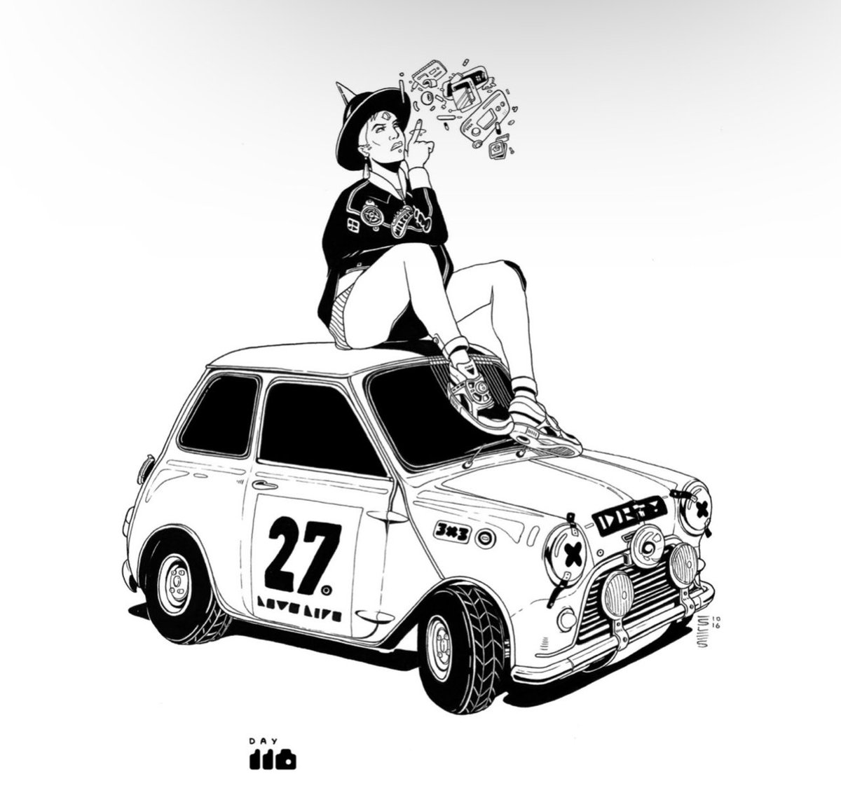 ceni0718's tweet photo. GM- to the thinkers and people that move the needle—art by ⁦@DirtyRobotWorks⁩ #minicoop #motorcorp #letsride https://t.co/nCgSUO2GCG