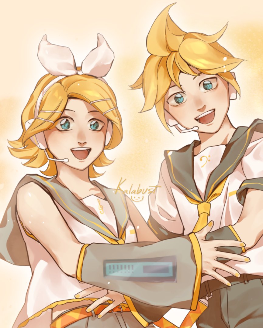 kalabust's tweet photo. 🎂💛🧡🎂

#鏡音誕生祭2022 
#鏡音リンレン15th生誕祭 
#鏡音リンレン https://t.co/XYve63PMDW