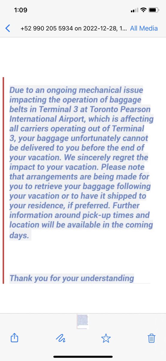 Hey Sunwing.  Are you now trying to spread the blame?  What’s stopping you from loading luggage on planes?  You have no other means to bring luggage to planes other than by conveyors. You’ve had days to come up with a ‘Plan B’.  We’ll…a better Plan B…