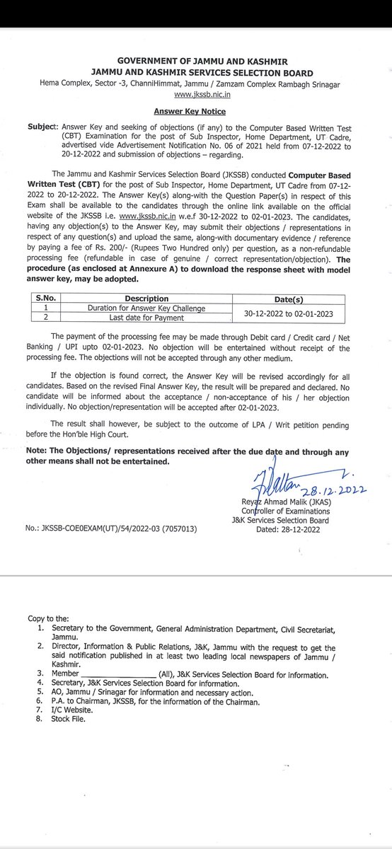 ajkyf_'s tweet photo. #JKSSB #JKPSI Answer Key, The leaked link now has been closed &amp; isn't currently working but it's a matter of grave concern &amp; raises the questions about the credibility &amp; transparency of the Recruitment Agency. @OfficeOfLGJandK @manojsinha_ @diprjk @DrJitendraSingh @ghulamnazad https://t.co/kHdCdLOKXo