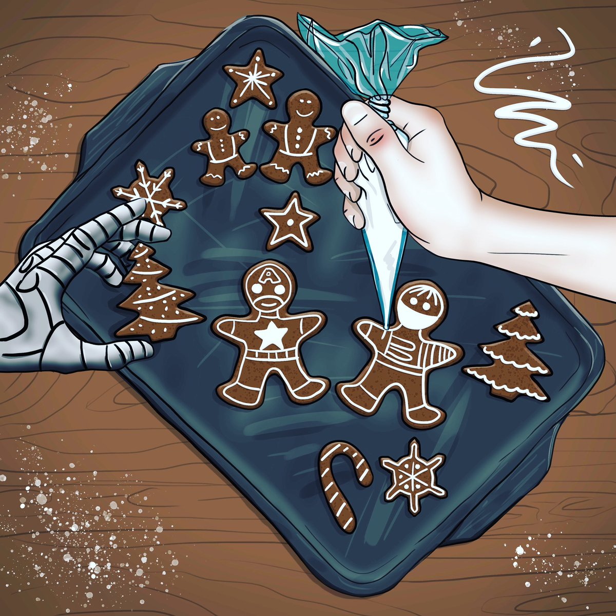 call_me_kayyyyy's tweet photo. Stucky gingerbread gift for @cmleo ❤️🍪🎁 #stucky https://t.co/QUgn1M1IyQ