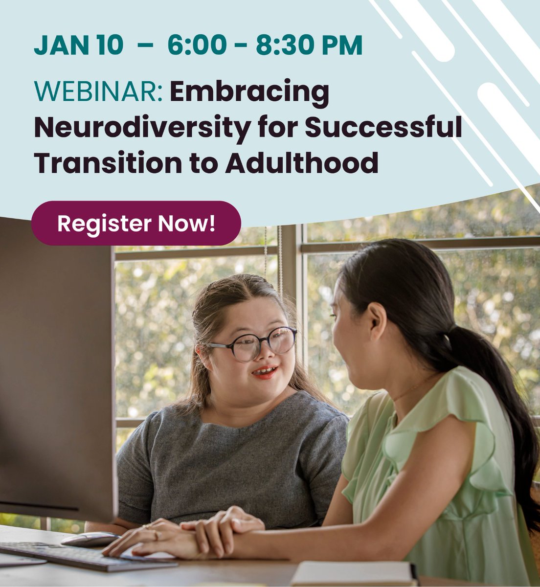 Every student's journey is different – prepare for adulthood in a way that builds on their strengths. In this workshop, we'll explore different nervous systems and learning styles, and how they inform the transition for autistic students.
.
Register here: bit.ly/3jxsbc3