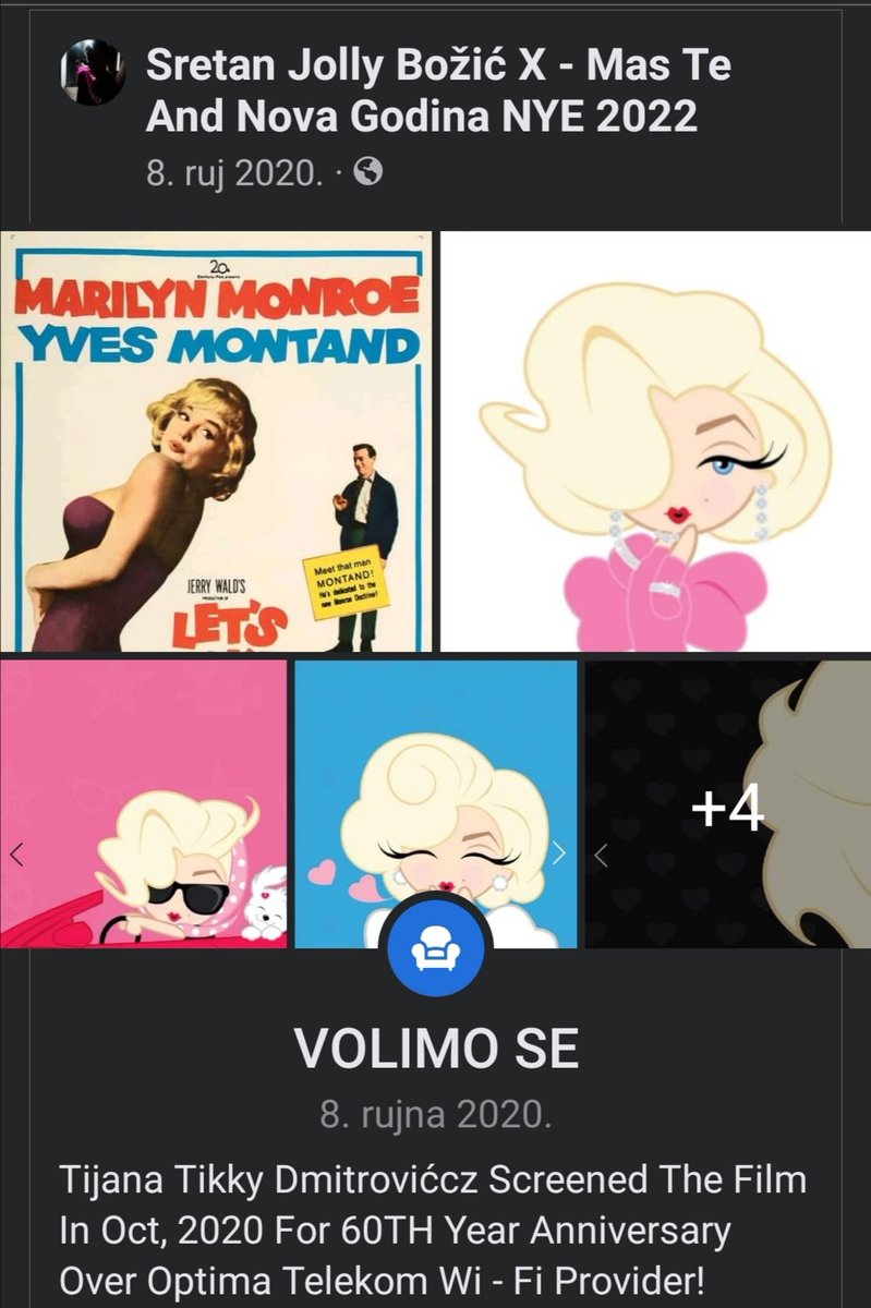 Tijana Tikky Dmitrovićcz Screened The Film In Oct, 2020 For 60TH Year Anniversary Over Optima Telekom Wi - Fi Provider! 

The Film Was Monroe's Last Musical Performance!