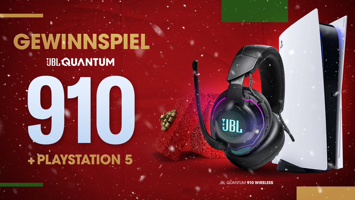 GEWINNSPIEL 🔥
Zusammen mit <a href="/JBLQuantumDE/">JBL Quantum Deutschland</a> verlose ich eine PS5 und ein JBL Quantum 910 Wireless Headset.
Was ihr tun müsst um mitzumachen

⁃Retweetet den Beitrag
⁃Markiert 3 Freunde
⁃Folgt <a href="/JBLQuantumDE/">JBL Quantum Deutschland</a>

Viel Glück an alle ❤️
#JBLQuantumPartner #DareToDiveIn #werbung