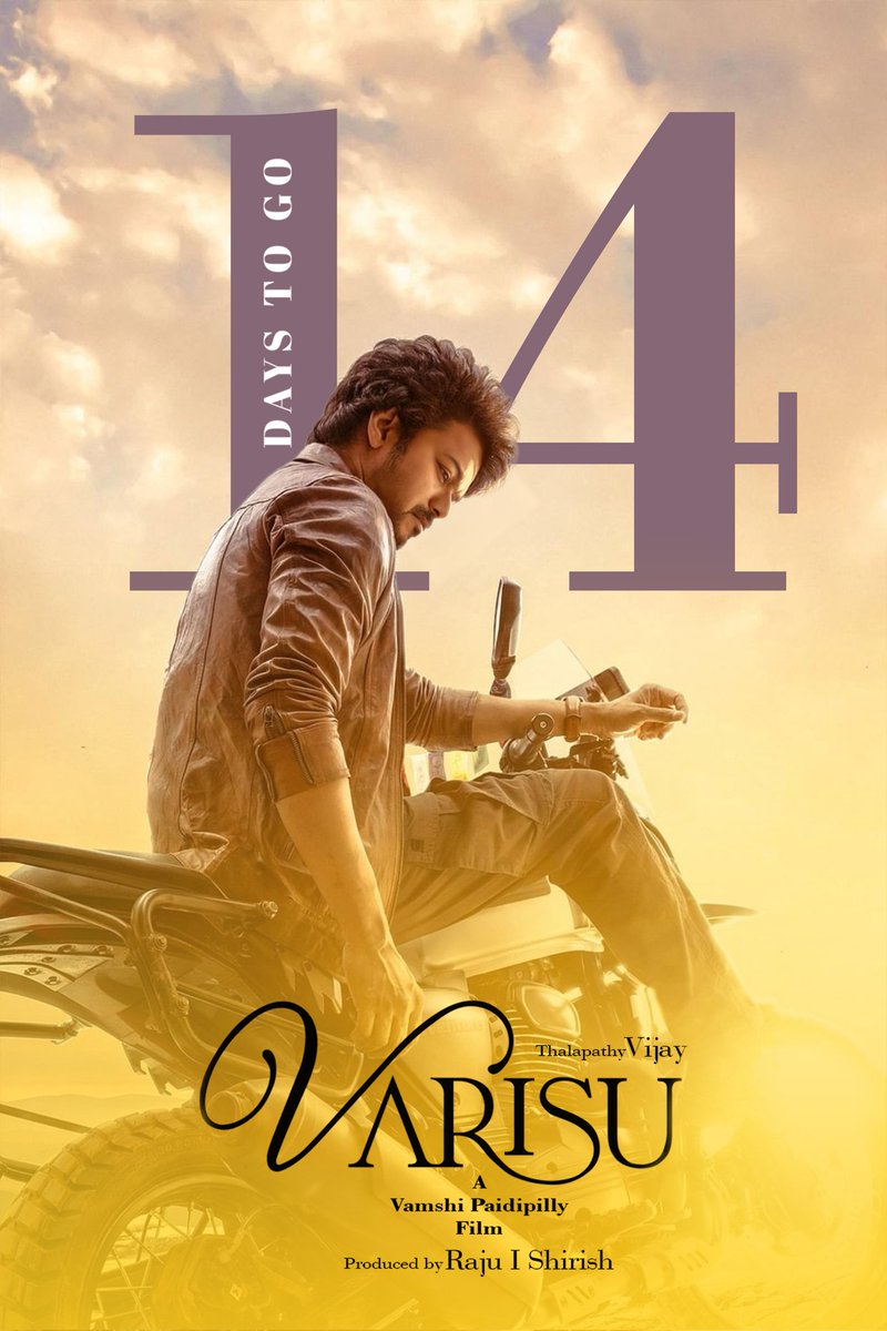 AashwinAmbrozz's tweet photo. Only 14 days to go for the Boss entry 🔥🔥🔥🔥
#VarisuSecondSingle #Varisu #VarisuUpdate #VarisuPongal2023 #VarisuPongal #VarisuThirdSingle #VarisuThirdLook #varisufirstsingle @letscinema @AjuAjit01957119 @Lyricist_Vivek @directorvamshi @actorvijay @VarisuMovieOff https://t.co/239TSEkM11