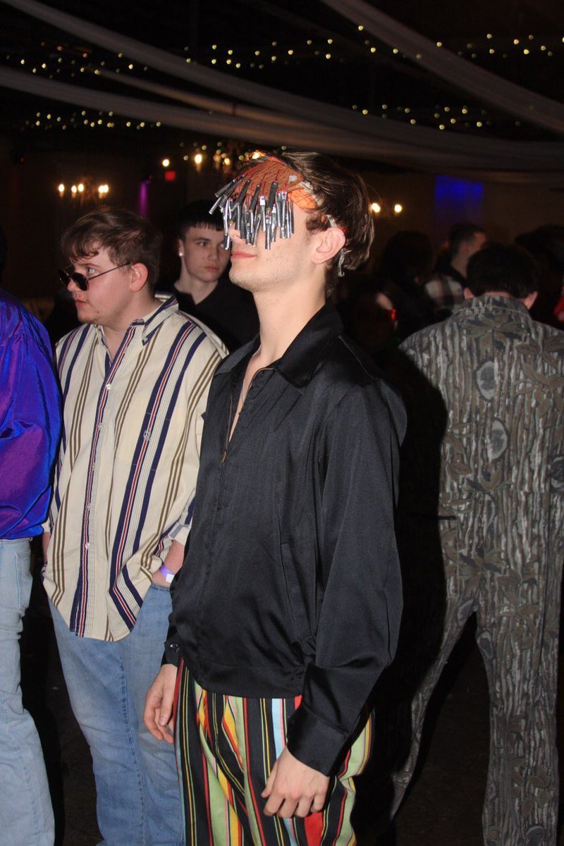 ouachitadune's tweet photo. Happy birthday to our loud ass drummer Fischer. Boy, do sound techs hate him! Here’s a few facts about Fisha T
- He is fast. Faster than you. 
- Those jingly things on his eyes are the momofuku goggles. They work like blinders on a racehorse.
- He never yields 
- Blood type is O+ https://t.co/q0Kx0fMDKd