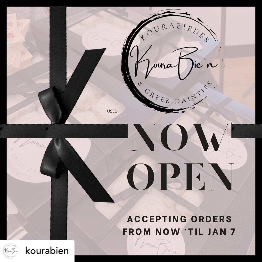 If you missed out on ordering some of our #delectable #Greek #celebration cookies over Christmas, don’t fret! The #kourabie #elves are firing up their ovens to bake for you and your families just in time for the new year! Send us a DM to order THE BEST #meltinyourmouth KOURABIE