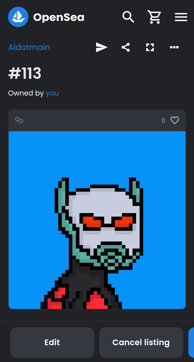 Collection name: Aldotmain
Network : Polygon 
Name Item: #113
Price : 0.002 ETH
No gas fee
Available on Opensea
Homemade✍️

Link:
opensea.io/assets/matic/0…

#OpenSeaNFT #opensea #NFTCommunity #nftcollector #NFTCollection #nftart #NFT #NFTspace #NFTshill