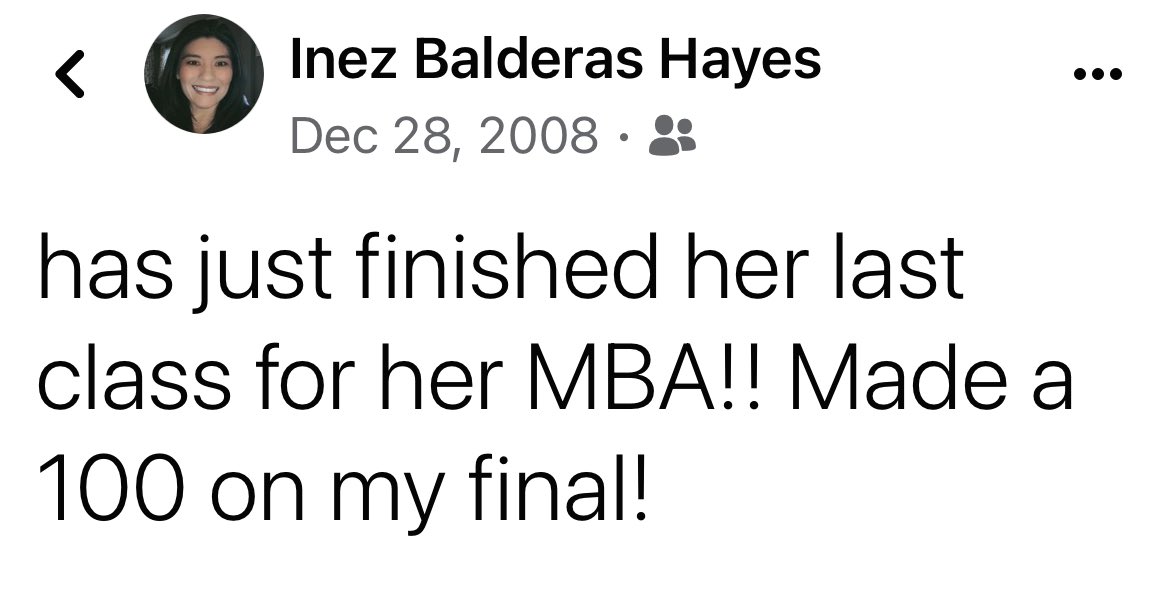inezannette's tweet photo. 14 years ago, I finished my MBA after getting laid off from corporate and being a SAHM for 5 years. Thought I’d go back into the corporate world. 10 years as a teacher, 3 years as an English ID, and coming up on 1 year as an ID for the Baylor MBA program. #phdisnext #highered https://t.co/raDeROmTVK