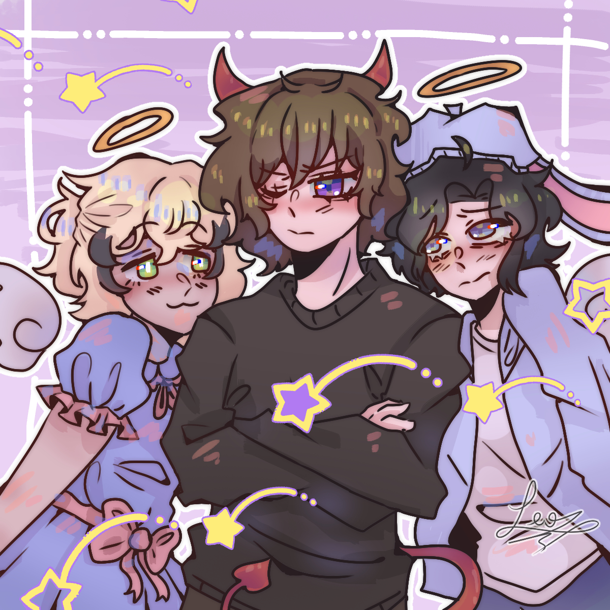 sketch vs final !!
#art #oc #commissionsopen