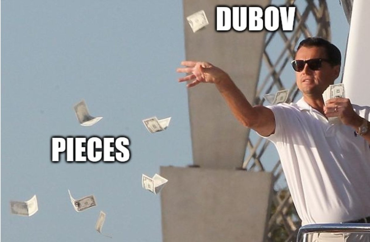 agadmator's tweet image. Dubov games be like