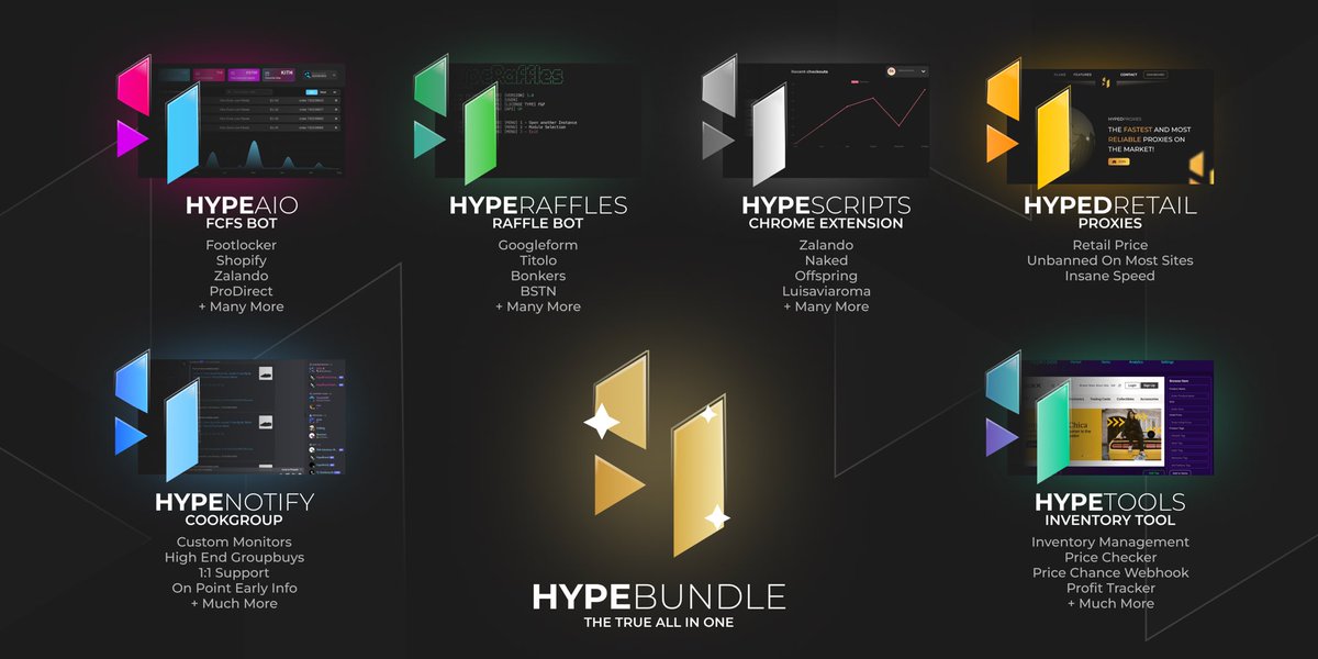 complicaciones valor Roux HypeBrand on Twitter: "🌟 HypeBundle - The True AIO Everything you need for your reselling business, combined in one membership (also available individually)! - FCFS Bot - Raffle Bot - Script - complicaciones valor Roux HypeBrand on Twitter: "🌟 HypeBundle - The True AIO Everything you need for your reselling business, combined in one membership (also available individually)! - FCFS Bot - Raffle Bot - Script -