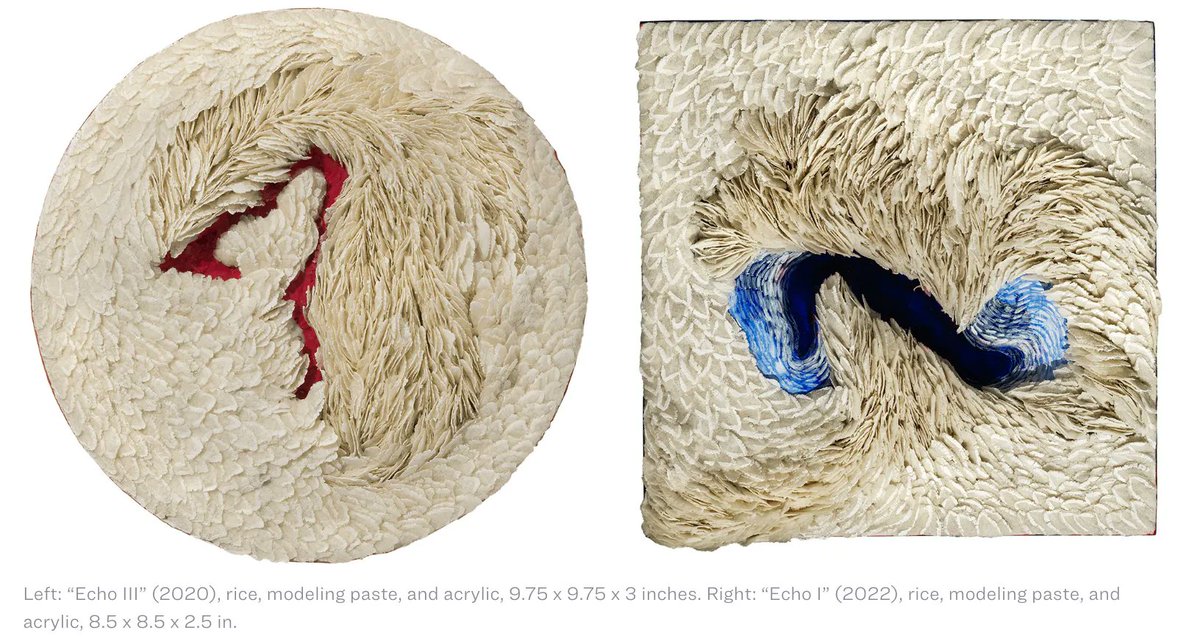 terrinakamura's tweet photo. At first I thought it was some kind of fur...
Meticulous Wall Reliefs by Hayoon Jay Lee Undulate with Thousands of Grains of Rice — Colossal https://t.co/GnN4bM522e #rice #wallrelief #artwork #mixedmedia https://t.co/jhTctbVHGV