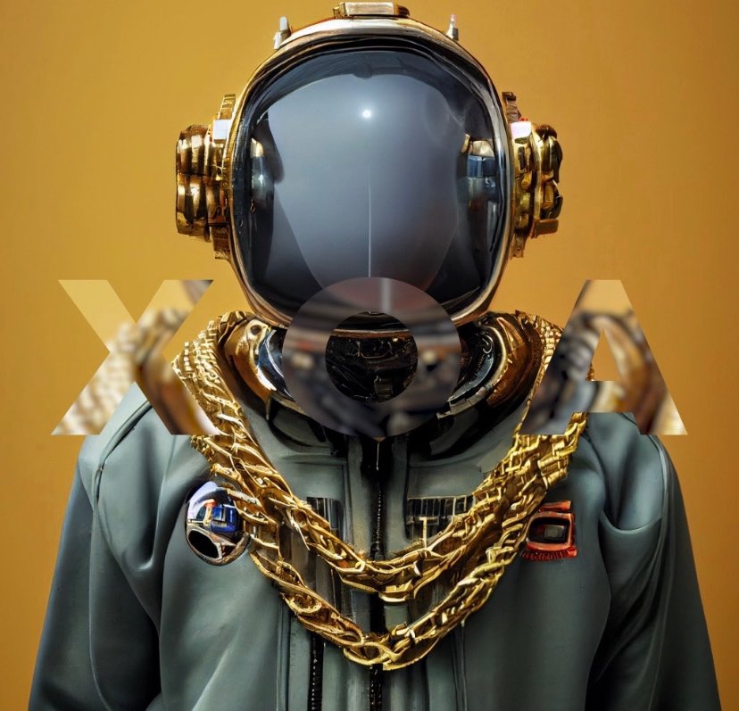 xoanft's tweet photo. The Zharlithen - Their golden space helmets is a symbol of their status &amp; wealth. They can often be found in the finest earth clothes &amp; accessories. But don't be fooled by their flashy exterior - these aliens are fiercely intelligent &amp; have technology beyond our wildest dreams. https://t.co/gaeobU82uv