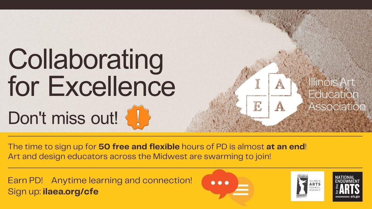 IAEA just opened up registration for Indiana art educators. Check it out! 

facebook.com/IllinoisArtEdu…