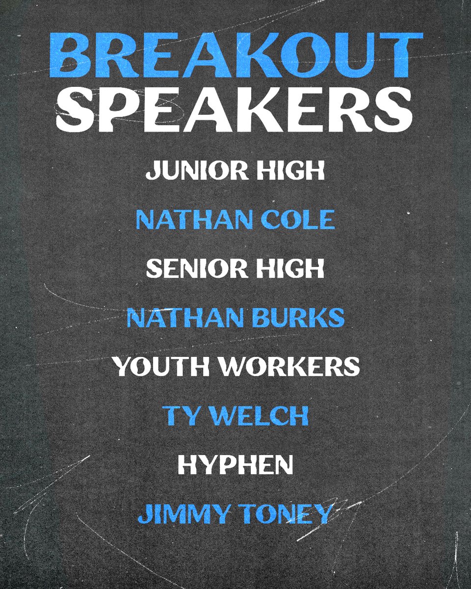 Breakout Speakers for OYC.