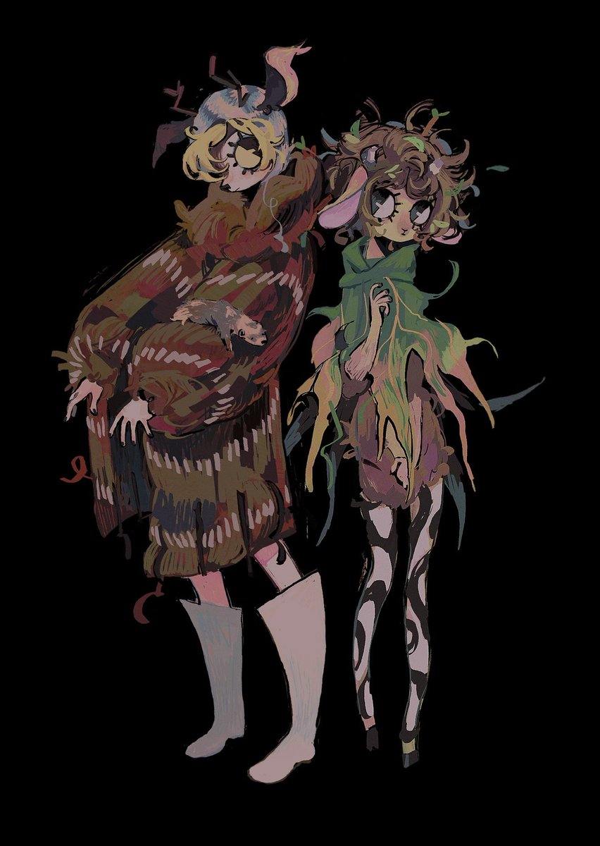 「étrange mélange, on fait d'étranges méla」|🍁 Vio 🍁 @EMERGENCY COMMISSIONSのイラスト
