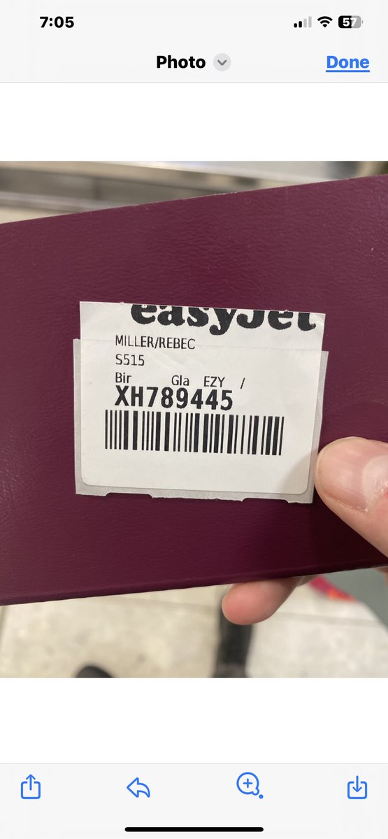 happy_plodder's tweet photo. My son and his fiancé flew from @bhx_official to @GLA_Airport with @easyJet going home, this label clearly says Bir for brum which we all know Birmingham is BHX. Any idea where in the would their case is ? As it's not in Glasgow! It has all their Xmas presents in to take home! https://t.co/5ca98961Yb