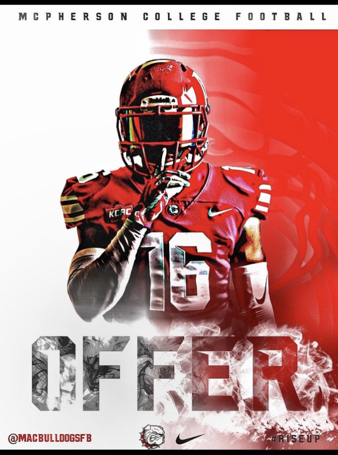 Very grateful and excited to have received my 2nd offer from <a href="/MACBulldogsFB/">McPherson Football</a> <a href="/CoachJFisc/">Coach Fiscus</a>!      <a href="/coachsolovi/">osolovi</a> @PantherWest <a href="/kanuch78/">Powerhouse Training - UT</a> @coach_OFFA <a href="/PTrenches/">Pro-Tech-Trenches</a>