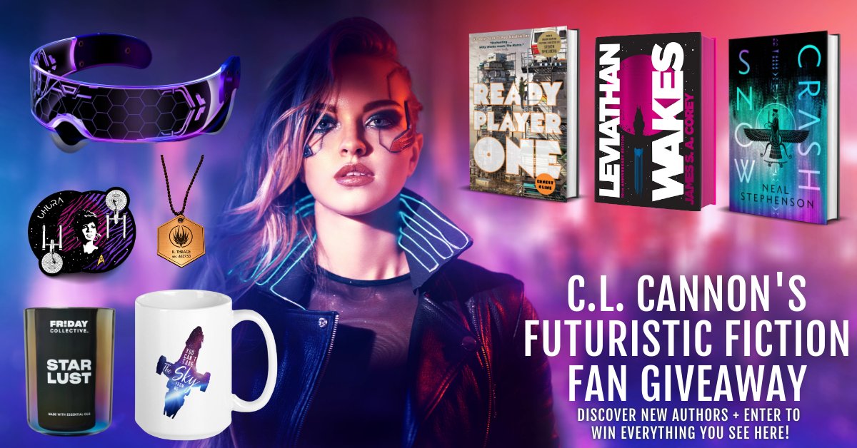 🧬Calling fans of Futuristic fiction! We have an out-of-this-world #giveaway for you!🧬
☄️Enter: bit.ly/futrfic ☄️
🌆#Win special editions of #LeviathanWakes &amp; #SnowCrash + #ReadyPlayerOne, led glasses, #Firefly mug, #StarLust candle, #BSG necklace &amp; #StarTrek sticker!🌆