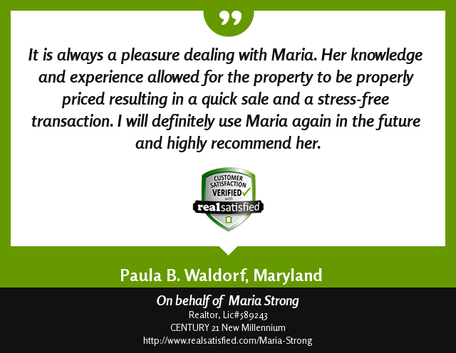 MariaStrongC21's tweet photo. I’m truly honored to have helped this client.  https://t.co/k1Ie5QSq7q via @realsatisfied https://t.co/gnAhXJiVpD