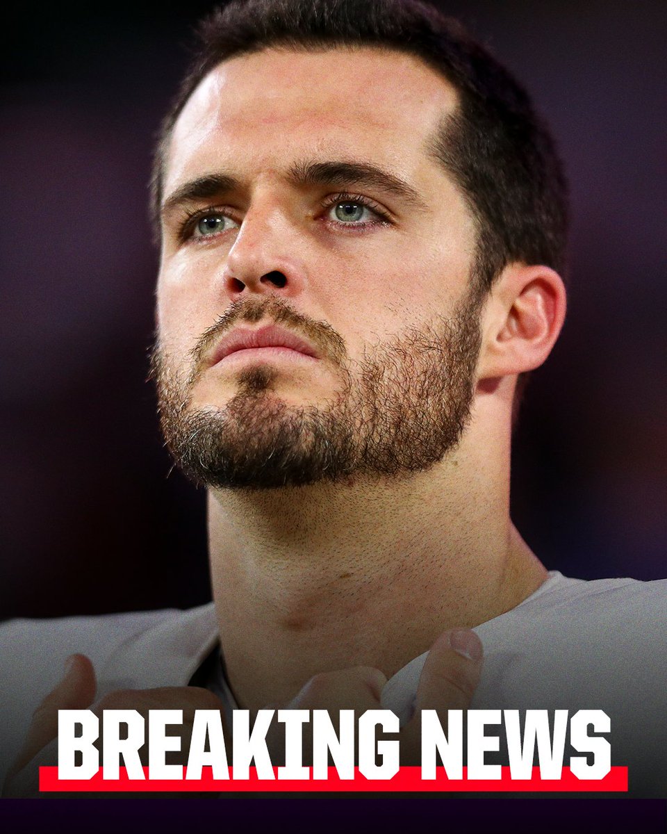 espn's tweet photo. Breaking: The Raiders are benching Derek Carr and turning to Jarrett Stidham as their new starting QB, per @AdamSchefter. https://t.co/J9Lqryo7ex