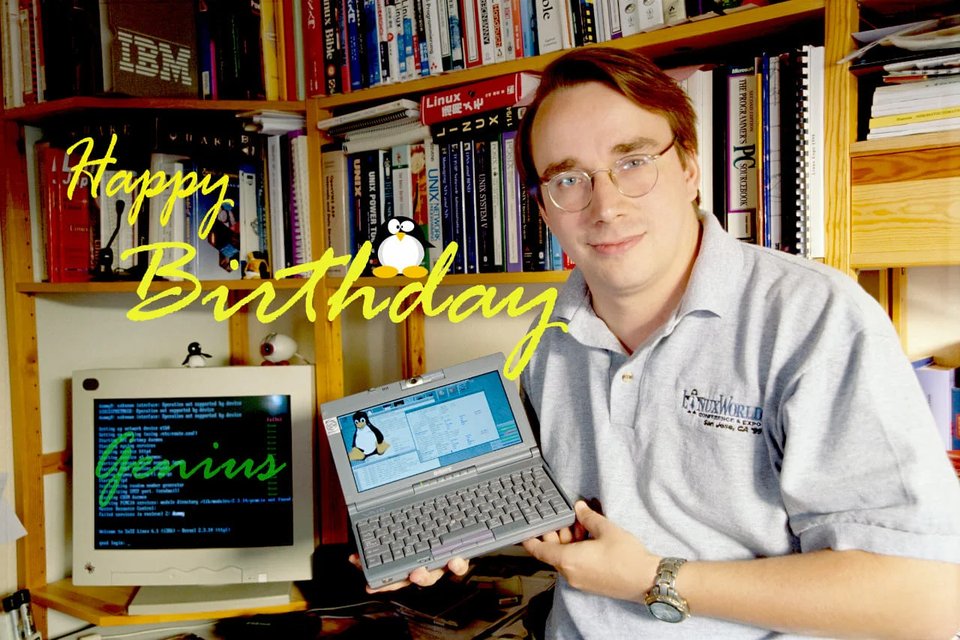 Happy cake day to Linus Torvalds. Thanks for git and Linux kernel and other stuff. Hat tip reddit.com/r/linux/commen…