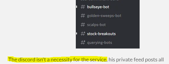 FurusOfFintwit's tweet photo. @Joe_Dirte_8 We were very clear in our review that the discord group is not a necessity for the service and it is filled with banter, and his private twitter feed was where the value was in our opinion. https://t.co/M5Gm4VakNI