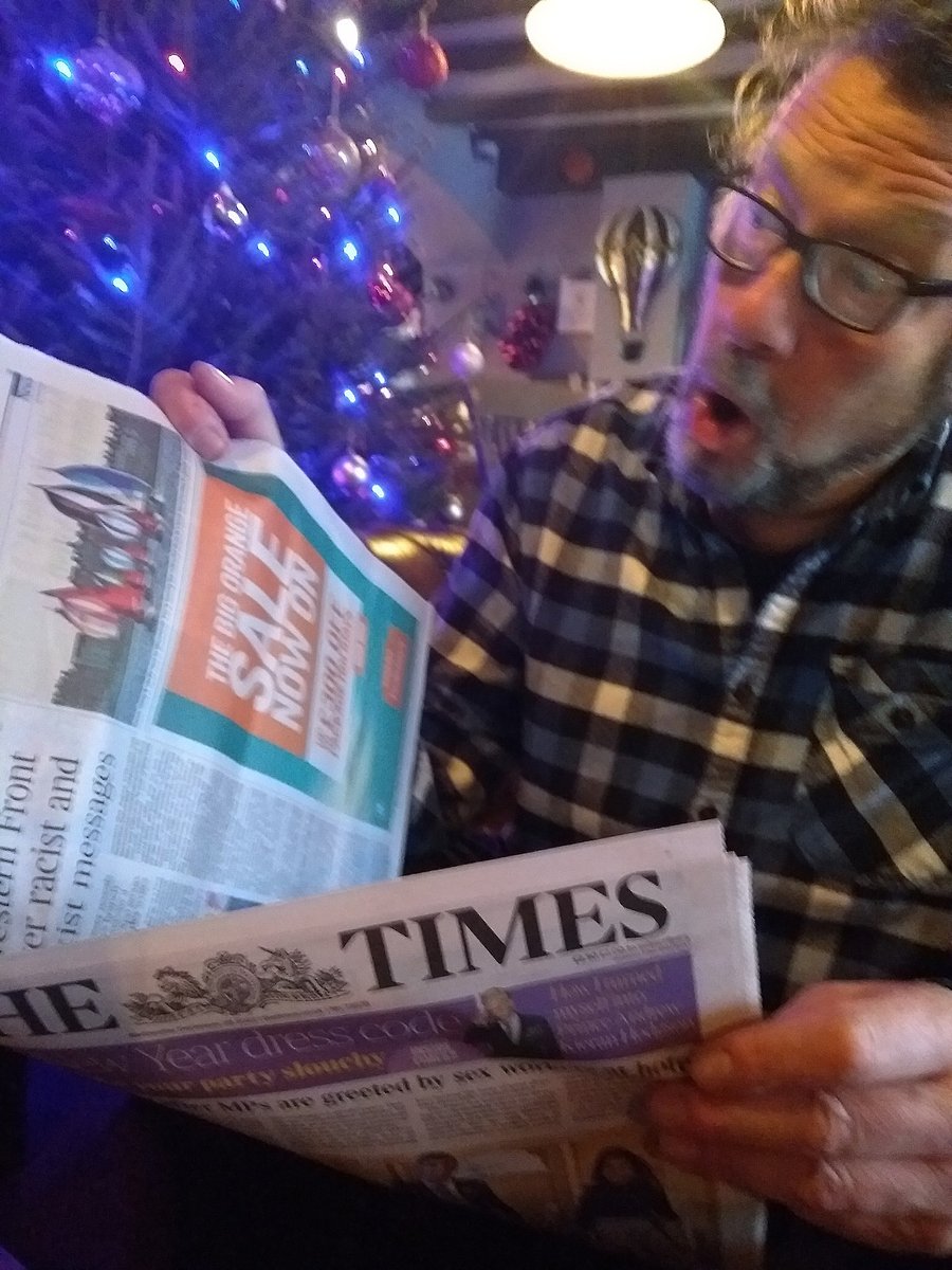 Opening The Times to see my pic in it today