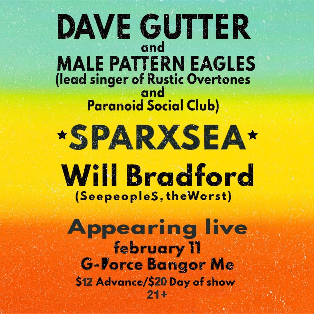 Seepeeps's tweet image. Opening solo for @davegutter (@theOvertones) #malepatterneagles + @sparxsea - 2/10 at #baysidebowl #allages #portlandme 
2/11 #gforcebangor #bangorme 
21+ 

TIX : solo.to/seepeoples

C u soon - and don’t forget get ur #nye tix (w @Antibalas ) - same link 🙏🏽
