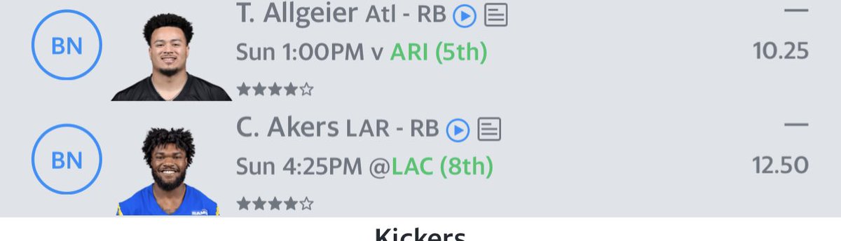bcritch18's tweet photo. @FieldYates Would you bench jacobs this week in favor of Allgeier or Akers?

The matchup against the 49ers concerns me and I’m in the championship game https://t.co/lnJrP5THfT