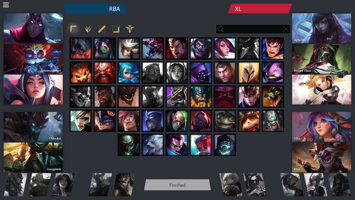 XS_Excel's tweet photo. @MasterFansGG draft for game 3 against @RoyalBlueArmy04! Winner goes 3-0 and tops the group! Good luck! https://t.co/eB0FlKC90n