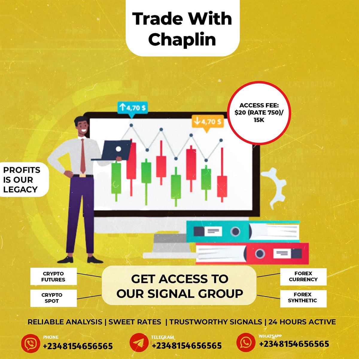 Jos1Saint's tweet photo. Get Accurate and Reliable Signals on Crypto Futures, Crypto Spots, Forex Currency Pairs And Synthetic Pairs. Intraday Trading Made Easy With 3-5 Signals Daily and Access to Reliable Updates 📰, $20 access fee for duration of 2 months eligibility.
=https://t.co/wM00lC2fR4 https://t.co/1U90fnKi8t