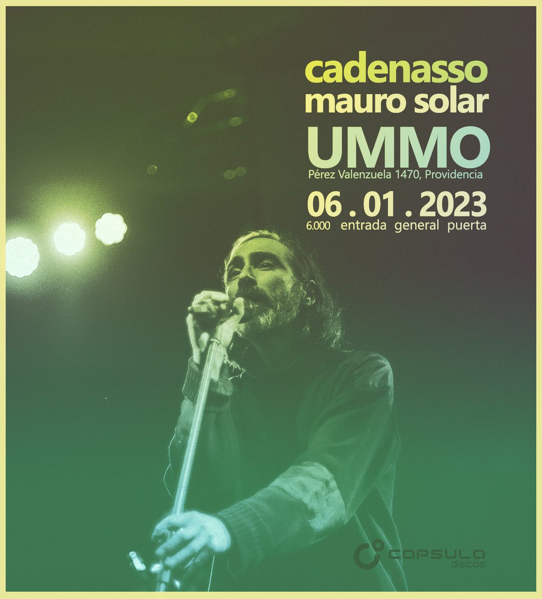 Mauro Solar (@maurosolar) on Twitter photo 2023 y se viene este fecha hermosa donde tocaré compartiendo escenario con el gigante <a href="/felipecadenasso/">Felipe Cadenasso</a>
Nuevo set, nuevo sonido y temas de mis 2 discos, en una jornada llena de emoción!! 🔥❤️
Tendremos tienda @capsuladiscos con cd’s y vinilos. 2023 y se viene este fecha hermosa donde tocaré compartiendo escenario con el gigante <a href="/felipecadenasso/">Felipe Cadenasso</a>
Nuevo set, nuevo sonido y temas de mis 2 discos, en una jornada llena de emoción!! 🔥❤️
Tendremos tienda @capsuladiscos con cd’s y vinilos.