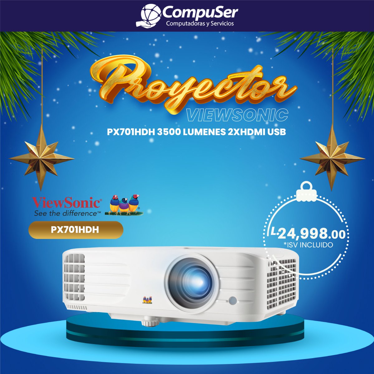Compuserhn1's tweet photo. ¡El fin de año esta a la vuelta de la esquina!
🎆Aprovecha nuestras ofertas especiales en todo los productos.🎆#compuser #ofertasfindeaño #Viewsonic https://t.co/Z5YqFIRt5b