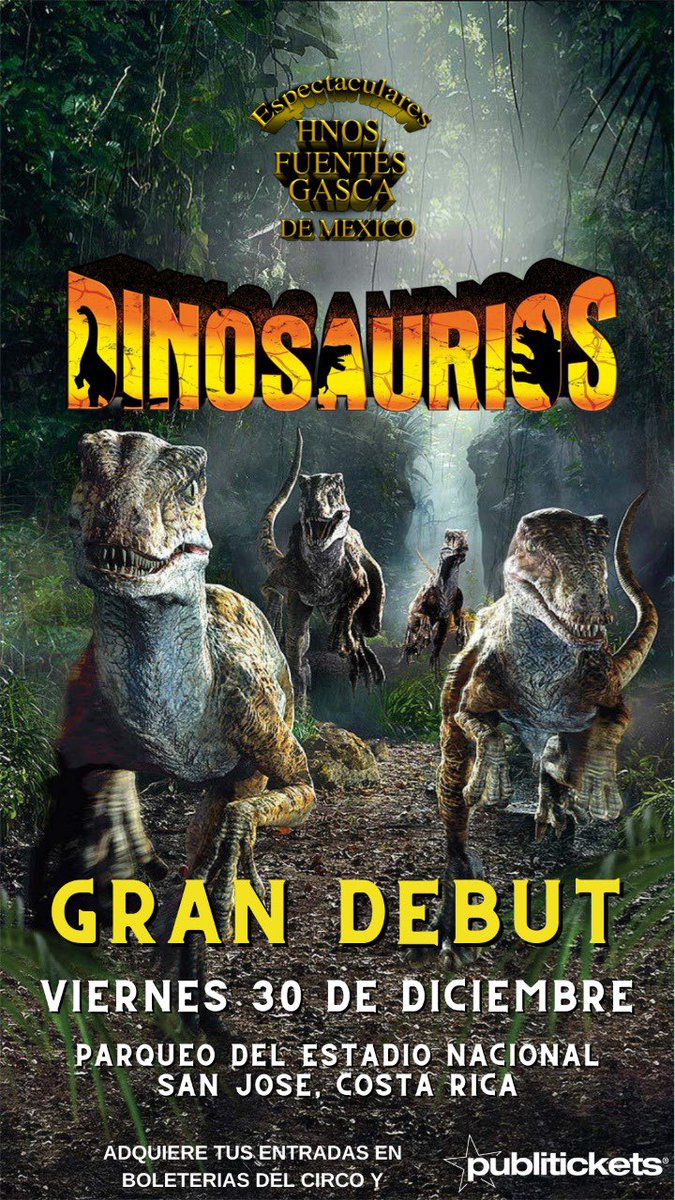 Les invitamos a partir del próximo viernes 30 de diciembre al Circo Hnos Fuentes Gazca en el parqueo norte del Estadio Nacional. 
Las funciones serán de lunes a viernes a las 7:30 pm.. Los sábados 5:00 pm y 7: 30 pm y los domingos 300 pm, 5:30 pm y 7:45 pm.  
Les esperamos