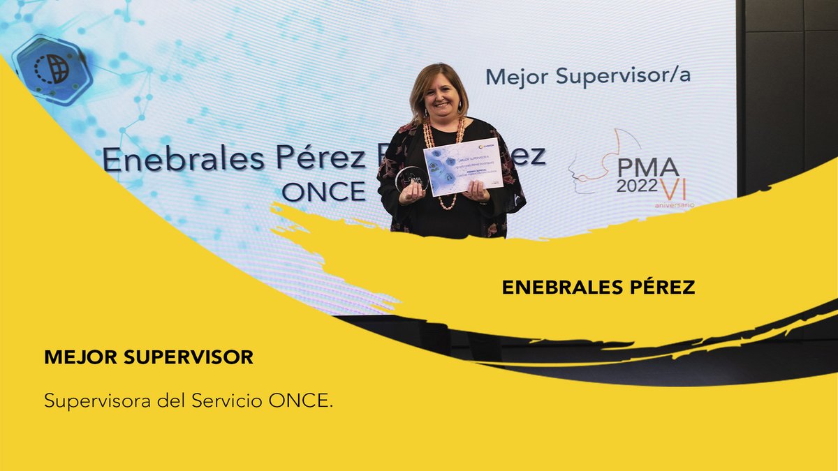 ILUNION's tweet image. 📸 Enebrales Pérez.
🏅 Mejor Supervisor.
☎️ Supervisora del Servicio ONCE.