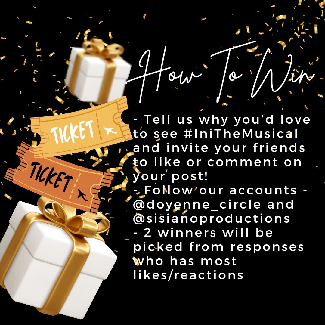 doyenne_circle's tweet photo. Winners will be announced Thursday, 29th December 2022!

#DoyenneCircle #SisianoProductions #StagePlay #musical #drama #dance #LagosEvents #GiveawayAlert #DettyDecember #December #Giveaway https://t.co/UsWCUmZ6NC