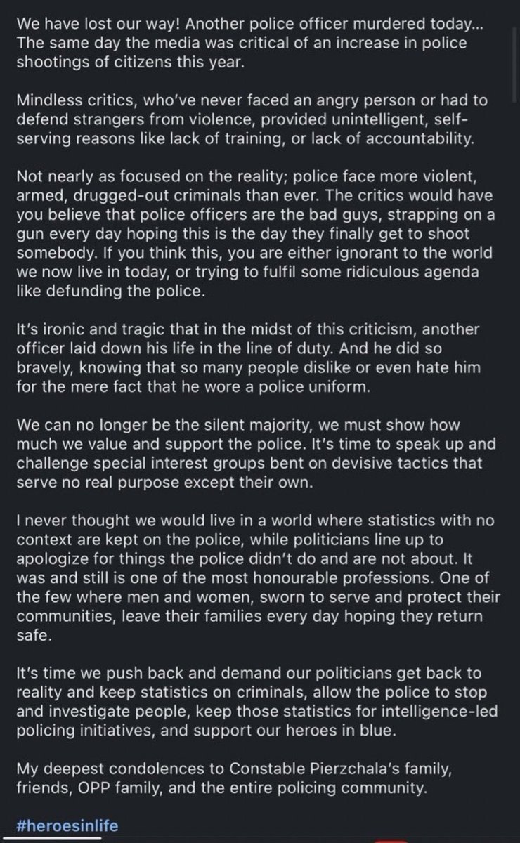 Another tragic murder of a police officer.