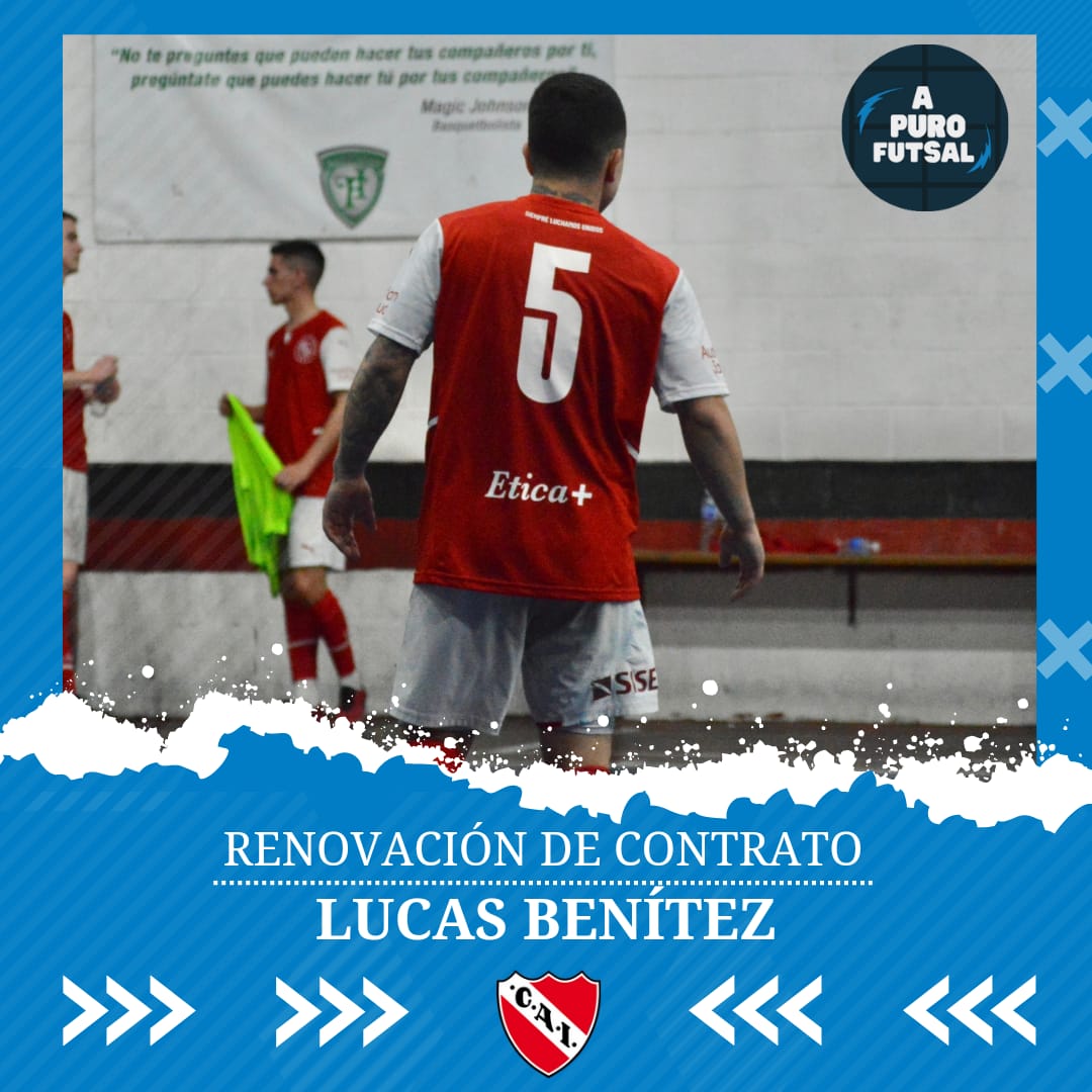 APuroFutsal_'s tweet photo. #MercadoDePases 💰 | #Renovaciones ✍️

¡El Rojo renueva a más jugadores! 🔥

Lucas Benítez aseguró su continuidad en #Independiente para la próxima temporada 

#Futsal #TodoSuela #Suela #SuelaFutsal #PorAbajo #AFA #FutsalAFA #PrimeraDivision https://t.co/UkeKoOQSzd