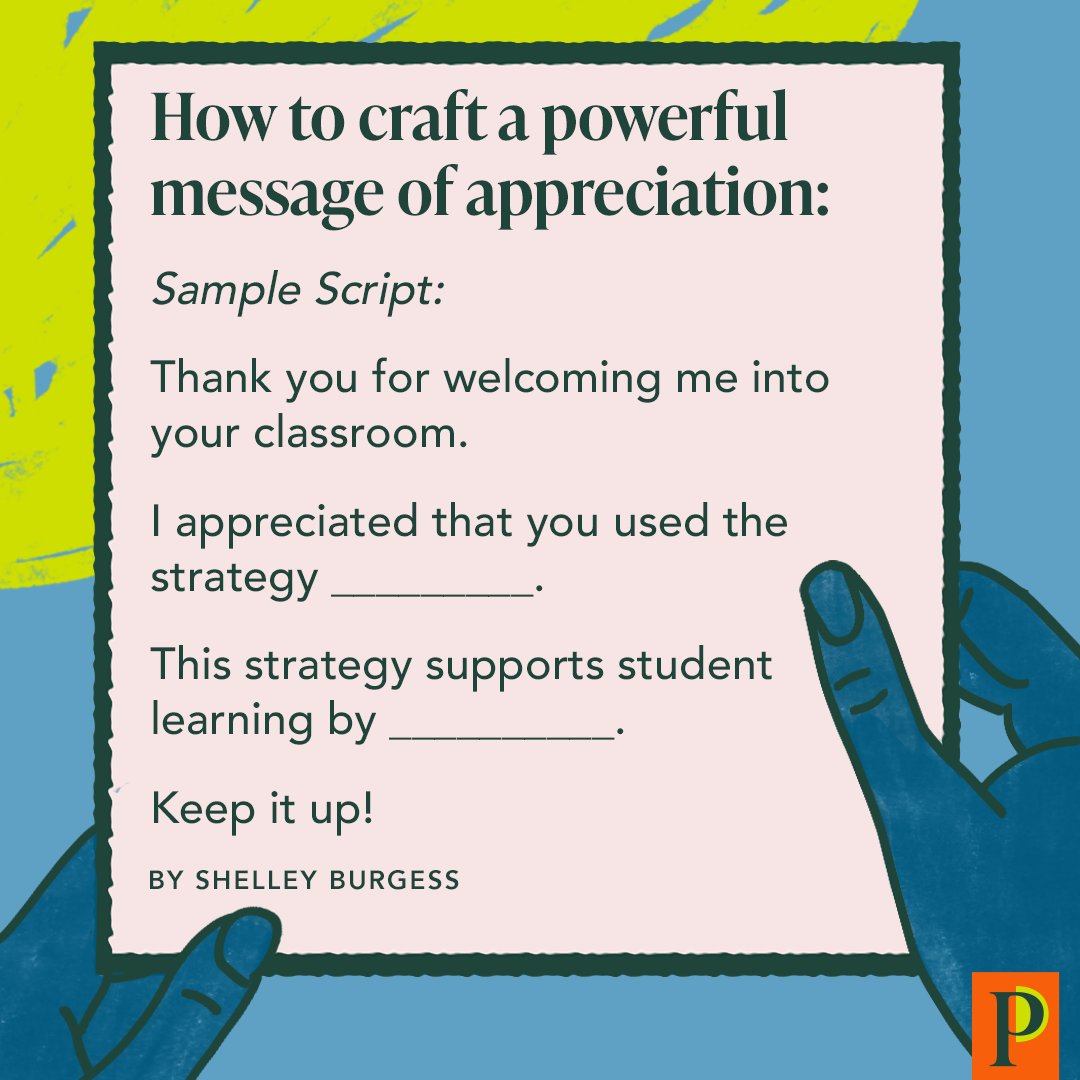 PrincipalProj's tweet photo. "Leave messages of appreciation every day for six weeks, and you’ll have had multiple positive engagements with every teacher – and learned a lot about what teaching and learning look like on your campus." ––Leader @burgess_shelley 

https://t.co/SU4xx7ktug #LeadLAP https://t.co/LZN3z49TVw