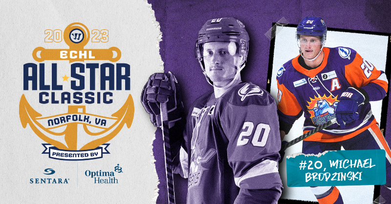 OrlandoHockey's tweet photo. 🤩 Hey now, you're an All-Star...AGAIN! Congrats to our guy, @Mbrodzinski20!