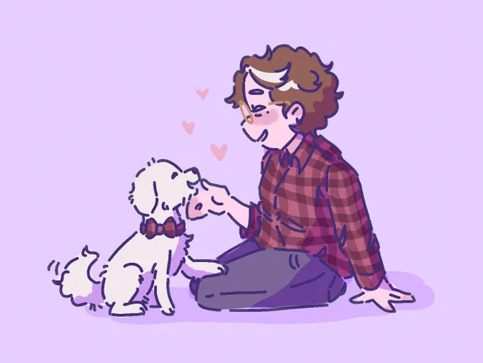 little doodle for me and my dog's birthday :')) we have both aged <3 