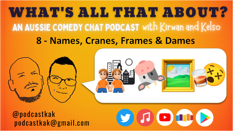 podcastkak's tweet photo. Latest ep! 8 - Names, Cranes, Frames &amp; Dames

An #Australian "#amateur #comedy #chat" #podcast. 

Become a virtual intern today!

#YouTube:https://t.co/UHoktyoHqf #iTunes:https://t.co/ErzuJwKeQL https://t.co/ijqjXFzLAZ