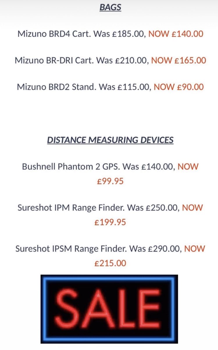 CustomGolfEssex's tweet photo. Sale now on…
Exciting and lucrative offers
Please contact the shop on 01279418357.
Once they’ve gone they’re gone….
@CanonsBrookGolf #leapgolfshopandstudio #sale #saleitems #savemoney #lucrative #offers https://t.co/V0a8rhgqAt
