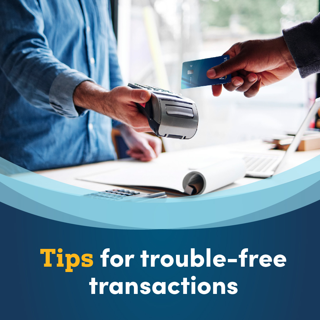 For smooth transactions with your new Meridian Visa*, be sure that updated card information is added to 1) your bill payment details used for paying your Visa bill, and 2) any other stored payment information you have with retailers and merchants for reoccurring bills.