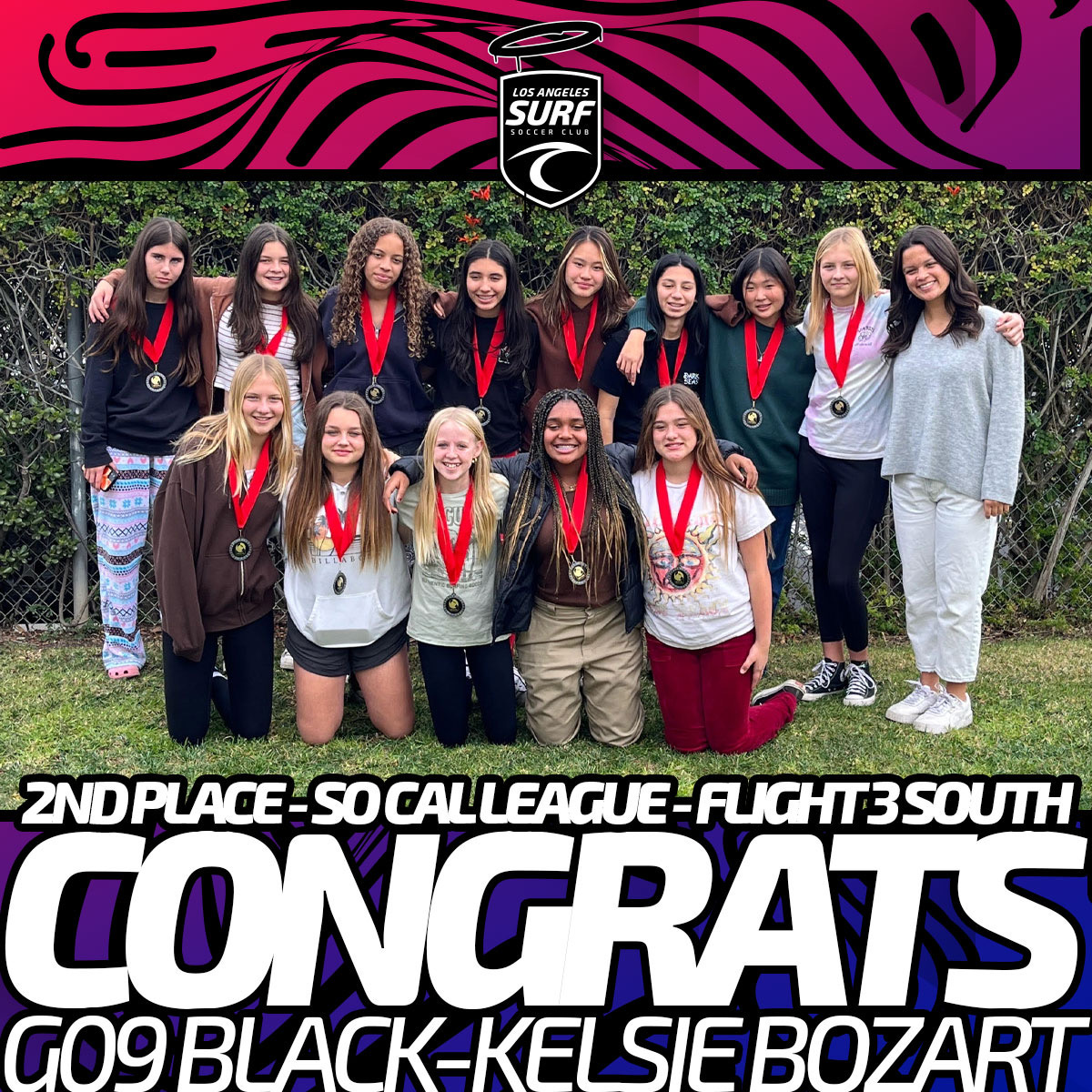 LASurfSoccer's tweet photo. Our 09 GIRLS SQUAD led by Kelsie Bozart have earned themselves 2nd Place in their SoCal League Flight 3!!! π₯
CONGRATS LADIES ππ₯³π
Letβs keep the hunger going through the next SoCal Season!!! π€©πββοΈ
#WeAreLASURF ππ #MARKMADE βοΈβ
https://t.co/iyZDxIabWZ